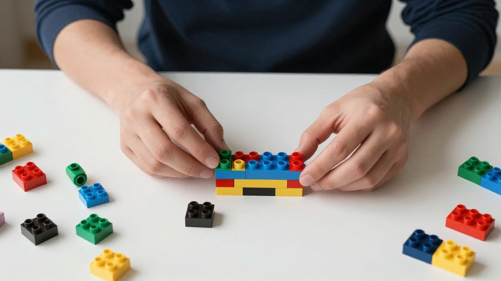 Toy-brick build workflow preview